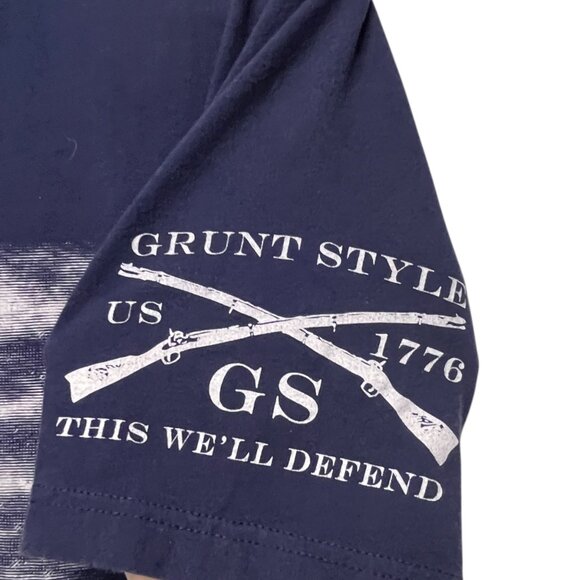 Grunt Style T Shirt Mens XX Large 2XL Blue Tactical Yeti Graphic Tee USA 1776 - Picture 5 of 6